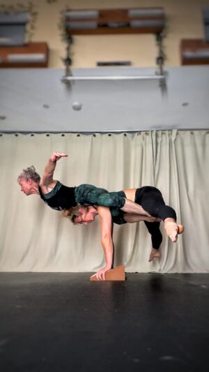 Jessie Graff Instagram - Felt pretty heroic for a moment!  But if you never fall, you need harder challenges.  I think we found the perfect balance. ⚖️ Which part is better? The success or the fail at the end? 😂
#partnerchallenge #acroyoga #handbalancing #womensupportingwomen #strongwomenlifteachotherup