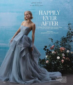 Jessy Schram Instagram - Had the most fun dressing up as Bride-To-Be and sharing our “Yes” moment and Chicago wedding excitement with @modluxweddingschi 🤍🕊️🤍 New June issue out NOW ✨ 

Repost: ON THE COVER 🤍
Actress Jessy Schram poses for a fairy-tale portrait in @allisonwebbnyc and veil @mira_couture and @hautecarat earrings
Photography: @collinpierson
Styling: Kimmi Ade @labartists
Hair & Makeup: Alisa Radoi @labartists
Backdrop: @kehoedesigns
Shot on location: @artifcateventschicago