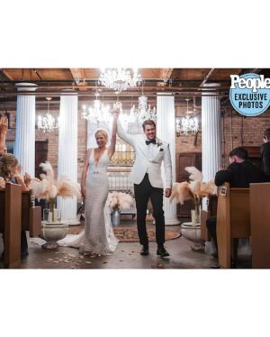 Jessy Schram Instagram - Still on cloud 9, taking in every single moment of the joy explosion that was this weekend. I got to marry the man of my dreams while being surrounded by the most loving, supportive and epically fun family and friends. We are beyond grateful. Thank you @people for the beautiful write up, sharing some of the details our day 🤍