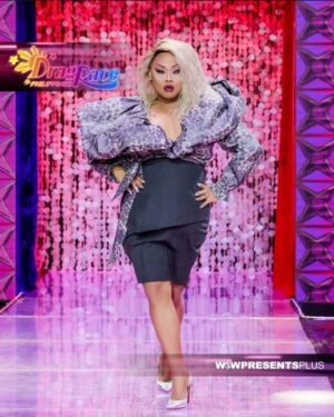 Jiggly Caliente Instagram - Have you seen how amazing the girls of @dragraceph did at the girl group challenge. And you get a lil knowledge from our culture with the shake rattle and roll folklore runway theme.  But let's focus on my Miranda Priestly inspired look.
👗 Designed and created by @angelayalacouture . 
Unit from @1beautyobt 
#jigglycaliente #transisbeautiful #transbeauty 
#pinayexcellence #pinaybeauty #dragraceph