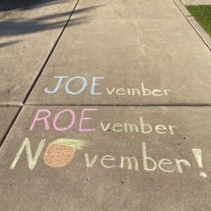 Jill Wine-Banks Instagram - My friend’s driveway decked out to say no more Trump after November!
