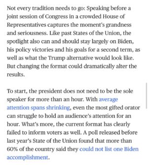 Jill Wine-Banks Instagram - One of us is 21, the other 80. We both agree President Biden has the record & experience to win. Together, we wrote about how President Biden can reach both our generations — starting this Thursday with his State of the Union address & beyond. Take a read & share.

•
•
•
#biden #msnbc #nbc #oped #writing #words #essay #president #presidentbiden #congress #speech #opinion #news #democrat #voting #2024 #election #democracy