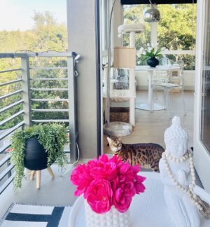 Jillian Warry Barberie Instagram - Todays #Sunday #StyleFile is for all my small apartment patio peeps. I hate balconys. Total waste of space. I’d rather have the room indoors instead of but alas, I had to give in to the floor outdoor and come up with a peaceful and inexpensive way to be happy with it. I’ll be live at 6 today to talk all things #decor #style #smallliving #luxuryinsmallspaces and everything else. 💗
