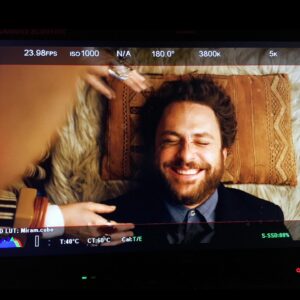 Jillian Bell Instagram - I love this man. He’s a good one. I’m so lucky to get to be in his directorial debut!!! Go see Fool’s Paradise in theaters this weekend please! 

Swipe to see the poster and my makeup artist hiding a jawline zit. 

Hair: @robertlopezcut 
Makeup: @fabiolamakeup