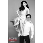 Jing Tian Instagram - #JackieChan and I photographed for @harpersbazaarus #TBT #ThrowbackThursday #ChineseNewYear