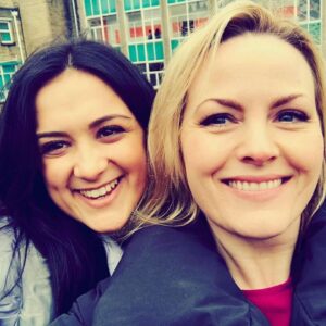 Jo Joyner Instagram - So many happy memories of making this chaotic, creative and vibrant show that I’m proud to have been a part of. These photos are from 4 years ago when I first set out on my Ackley journey. There’s more coming to your screens soon. Shot before and during the pandemic- so look out for the teenagers that grew 2 foot during lockdown! Some great new faces and a new format joins us. I’ll miss living with my sisters @amy_lhickman @isunetra - We kept each other going so far from home and always will. #ackleybridge