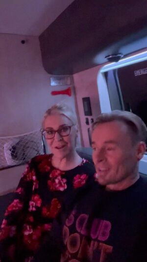 Jo O'Meara Instagram - Welcome to the first ‘Behind the Scenes on the Bus’ we got very spoilt this year with an amazing tour bus! ❤️