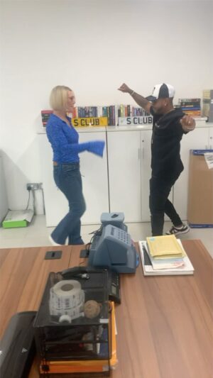 Jo O'Meara Instagram - Fun promo day with this one @london_citiboy ! Love ya 🙌🏻❤️🙌🏻❤️ #sclub #tatd #fun #happy #buddies