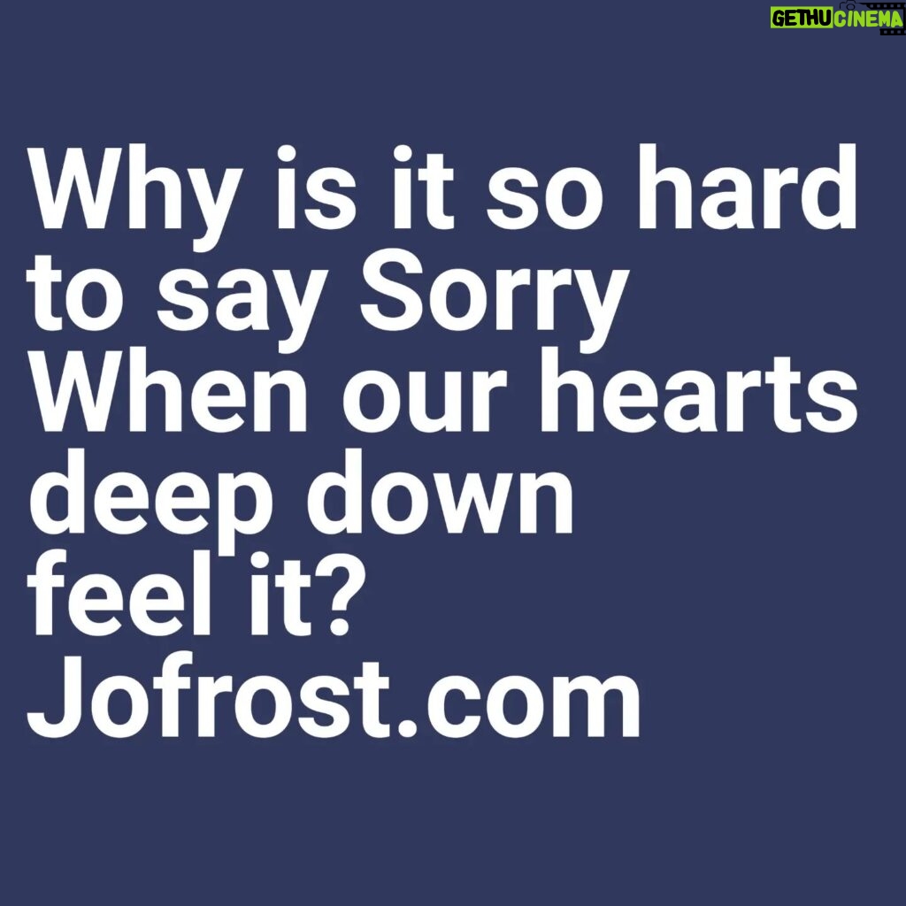 Jo Frost Instagram - Why is it so hard to say Sorry When our hearts deep down feel it? 💖 Most parents felt shamed because their behavior was made to feel attached to who they are as a person. Their own parent would say 'You Are' statements instead of 'that or Your' behavior was very or when you behave..... And it wasn't just the words expressed it was the delivery, the energy of those words,the yelling or the controlled 'disgust' the silent treatment or the utter contempt to hold a grudge. Hence moving forward now parenting your own children, if you make a genuine mistake, you go straight back to your own childhood and that feeling of shame freezes you to a place of not moving forward productively as the capable ADULT, the loving PARENT. Parenting whilst healing or learning about your own childhood takes courage and most of all a love so profoundly beautiful you're willing to keep moving forward, forging your own pathway and not 'auto parenting' for the sake of your children not having to be where you are currently. So parents may this message be the springboard for change ! feel the emotion, remind yourself you are NOT defined from your past behaviour, remember who YOU ARE , step into your adult self, apologize to your children, back it up with solid action and teach your children one of the biggest life lessons you can provide them earlier on in their lives. Note : For many families I help on my shows, this was a current reoccurring theme and it was the necessary adult healing needed, helping families with 'off' camera guidance many times as their story was not mine to tell unless I had their permission, integrity at all costs. #FamilyFirst. Jo xx  Let us share our thoughts and feelings on this matter. 🧡 #HelpingFamiliesShine💫