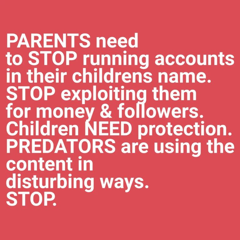 Jo Frost Instagram - There are laws against young children having Social Media accounts but there should be laws to stop parents running them! Predators are out there in the millions openly out there, saving the content from these sites for horrific purposes. Parents enable by providing this content daily....feeding the monster. Also Brands DO NOT need your children as content. Push back with your valid reasons and say NO. [If you are a parent who has an account I strongly encourage you to act upon this information provided. Make the changes for your child's safety. Think of them,they need you to think of them, love & protect.] We all play a part in protecting EVERY child, if you see children being exploited, sexualized,neglect, any form of abuse, do your part and report on this virtual landscape. Jo x What say you ?