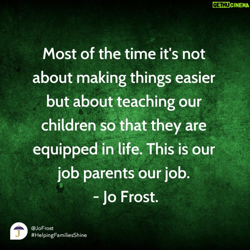 Jo Frost Instagram - Magic happens when we stop being too overly dependent. 🍽 For more parental advice check out Jofrost.com #HelpingFamiliesShine💫