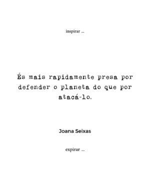 Joana Seixas Instagram - ••• A propósito da detenção de @gretathunberg e dos corajosos que até hoje lutaram para defender o futuro de todos. 

A música Rosalinda - do grande Fausto, uma das primeiras canções portuguesas de protesto climático, escrita a propósito da manifestação da população de Ferrel contra a construção de uma central nuclear na região. Este protesto aconteceu em 1976, 10 anos antes do desastre de Chernobil, muito à frente do seu tempo a população desta pequena vila de Peniche. 

You will be more quickly arrested for defending the planet than from attacking it

#gretathunberg #climatechange #climatestrike #açãoclimática #defesadoplaneta #fausto #rosalinda