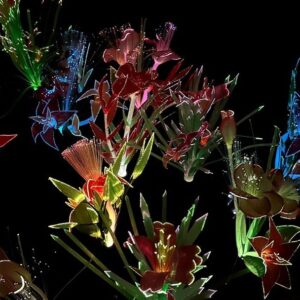 Joana Vasconcelos Instagram - “Garden of Eden” is an immersive installation that invites the viewer to walk. Through the luminous flux and synchronous motors, the artificial flowers arranged in the shape of a labyrinth produce a kinetic effect similar to that generated by fiber optics. At the same time, there is a soft soundtrack - alluding to the songs of dozens of small insects - produced by the mechanical sound of the machines in operation. On display at Gottorf Castle until November 3rd.

🌷🌷🌷

“Jardim do Éden” é uma instalação imersiva que convida o espectador a caminhar. Através do fluxo luminoso e dos motores síncronos, as flores artificiais dispostas em forma de labirinto produzem um efeito cinético semelhante ao produzido pela fibra ótica. Ao mesmo tempo perceciona-se uma suave trilha sonora - que alude ao canto de dezenas de pequenos insetos - produzida pelo som mecânico das respetivas máquinas em funcionamento. Em exibição no Castelo de Gottorf até dia 3 de novembro.

@schloss_gottorf
#lechateaudesvalkyries #gardenofeden #jardimdoeden #gottorf #schleswig #schlossgottorf  #landesmuseensh #textileart #artetextil #escultura #sculpture #joanavasconcelos #artecontemporanea #contemporaryart #art #arte