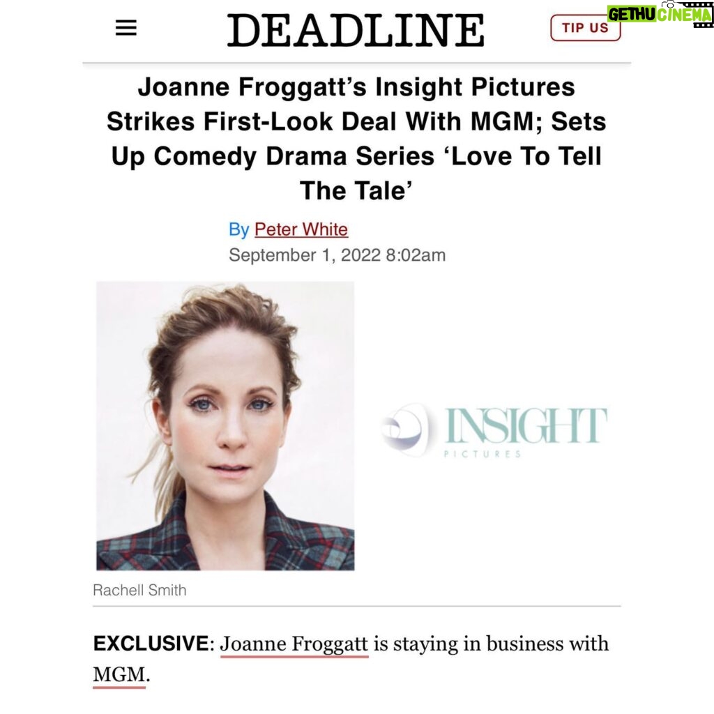 Joanne Froggatt Instagram - I could not be more excited to be embarking on this new adventure! I’m so proud to be a part of the MGM team and thrilled that I can now share this news with you all! Watch this space… 🎉❤️🎉