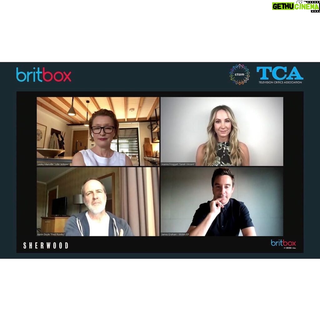 Joanne Froggatt Instagram - Virtual TCA for SHERWOOD this week. Airing soon on @britboxtv in the US and Canada. ❤️