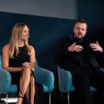 Joanne Froggatt Instagram - The brilliant @johnbradleywest and me, talking all things NORTH SHORE at the ITV Drama festival this week. ‘Set on and around Sydney Harbour, North Shore follows a clash of cultures when British and Australian detectives team up to solve a complex murder mystery, and uncover a conspiracy with international political consequences.’