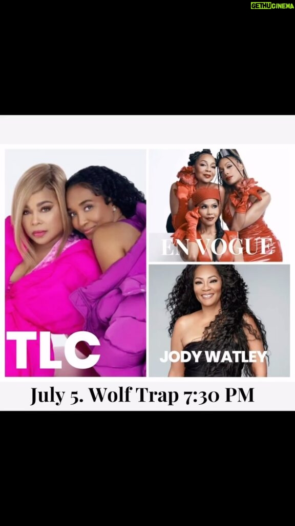Jody Watley Instagram - Yess!! Just Announced via Wolf Trap I’ll be joining @officialtlc and @envoguemusic for this concert in DC/ VA - July 5! Get Your Tickets! 🔥🔥🔥🔥 🎶🎧 If you listen to my radio show on SiriusXM you’ll remember that when both groups were guests in February on The Jody Watley Show, I mentioned being surprised we’d never done a concert together before.. welp the universe heard it! Sometimes you definitely have to speak things into existence and watch it manifest -if intended to be! Wattage ✨ #jodywatley #tlc #officialtlc #envogue #livemusic #wolftrap #dmv #summervibes #everlasting