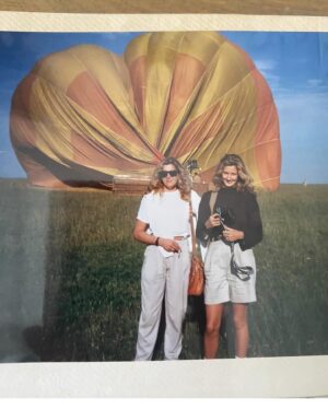 Joely Richardson Instagram - 2 girls, Big dreams. Me and my sister Tasha visiting our Pa who was working in Africa when we were about 22/23years old.  We ‘d just been up in that balloon. Tash achieved most of her dreams, but life broadens out in unexpected ways. Karen Blixen wrote ‘they say that the earth was made round so you couldn’t see too far ahead’. I found this black and white photo in my grandparents papers recently, they must have known K.B. who wrote the book ‘Out of Africa’- “if I had a dream of Africa, did Africa have a dream about me”. She famously fought for the land to be returned to the Kikuyu’s -its rightful owners. Tash went to Karen’s house many years later with her boys and sent me this postcard. I also returned a few times with @savethechildren and for safe drinking water. So, perhaps dreams are mutual  x #africa #dreams #balloons