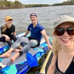 Johanna Braddy Instagram - Taking on the high seas (okay, lake) with @jenniferlholland and instagram-less Freddie 😉 🚣‍♂️🚣🚣‍♀️