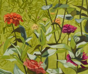 Jordan Casteel Instagram - Looking forward to the opening of “In bloom” Thursday 9/8 from 6-8pm @caseykaplangallery featuring that new new 👀🌻💗
___

In bloom
2022
Oil on canvas
78 x 90.25"
