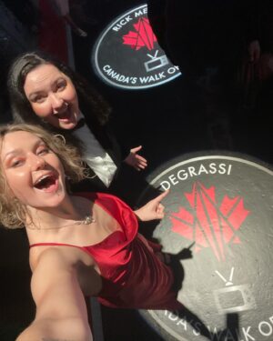 Jordan Todosey Instagram - Congratulations @degrassi on your induction into the @cwofame ~ it was an honour to be there with my Degrassi family to celebrate this exciting evening for @motherofalldegrassi & @stephenstohn ✨With many inspirational, talented and influential Canadians in attendance, this was a night to remember! 🇨🇦 

@cadillac_canada #cwof25th #cwof25thanniversary #degrassi #canadianartist #canadathrives