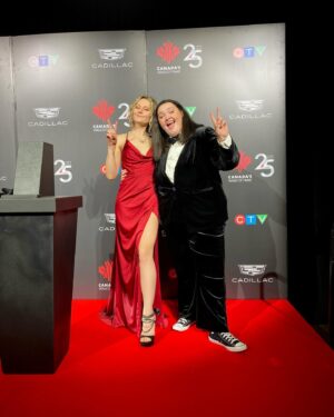 Jordan Todosey Instagram - Congratulations @degrassi on your induction into the @cwofame ~ it was an honour to be there with my Degrassi family to celebrate this exciting evening for @motherofalldegrassi & @stephenstohn ✨With many inspirational, talented and influential Canadians in attendance, this was a night to remember! 🇨🇦 

@cadillac_canada #cwof25th #cwof25thanniversary #degrassi #canadianartist #canadathrives