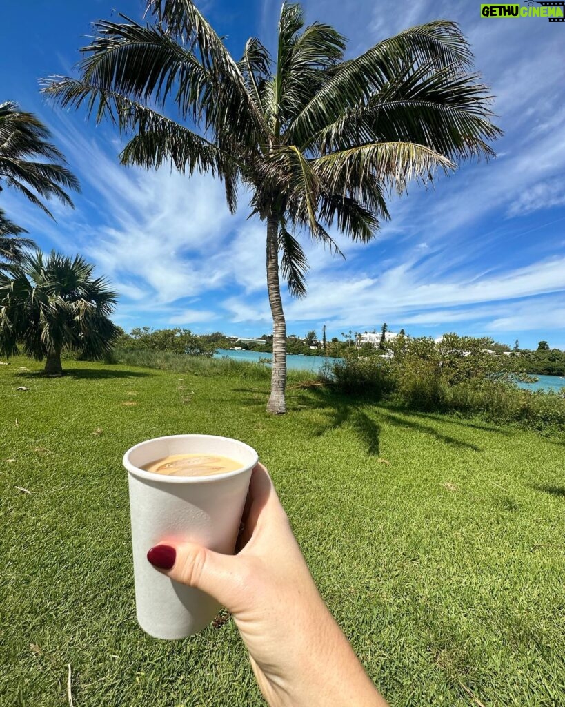 Jordan Claire Robbins Instagram - coffee with a view 🌴☕️ @cafecito_bda