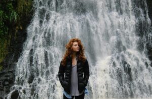 Jordan Clark Instagram - Casual waterfall portrait. 
#redhairdontcare
