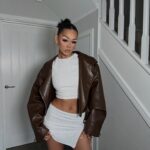 Jordan Lipscombe Instagram - ad | award for the cutest leather outfit & jacket goes to.... @princesspollyboutique 🏆🧸 use code BF30 for 30% off in the Black Friday sale for the next few days only❤️‍🔥