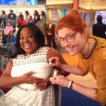 Joy Behar Instagram – Ashley using white out to cover a mark on @sherrieshepherd’s dress… We’re a full service show!