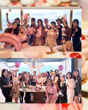 JuJu Chan Instagram - Counting down to meet our little dragon girl 🥰  Thanks for all the love from all our dearest friends and family in joining this #SteamPunk themed baby shower afternoon tea party.

Special thanks to the amazing @islandshangrila team for helping us creating such a memorable party, from the amazing newly renovated airship family suite, to the delicious cakes, canapés, ice cream trolly, popcorn machine and pink chocolate hot air balloons 💕 Super creative and absolutely yummy 😋

#babyshower #islandshangrila #pink #itsagirl #momtobe #pregnancydiary #pregnancylife #pregnantbelly #孕婦 #孕媽咪 #孕照 #孕婦裝