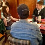 Judy Greer Instagram - Drawing out the holiday season this year with @bestchristmaspageantevermovie. What you see behind Pete Holmes’ giant head is me and Dallas Jenkins hard at work. That thing I am holding is a phone from the olden days. #bestchristmaspageantever