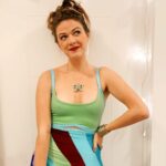 Judy Greer Instagram - And the dress that started it all… we hope this movie makes the halloween costume list for another 20 years 📸: Christa Allen, Sequins & Sales, Getty/NBC, Mimosas and Manhattan