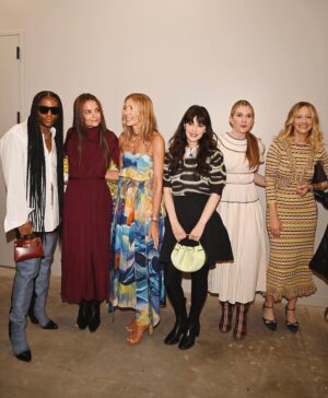 Judy Greer Instagram - Thank you @ullajohnson NYFW was a literal dream come true. I cannot believe what a magical event, the people, the music, THE CLOTHES!!! It was a really special to be included and I will never forget it. 

💄 @rebeccarestrepo 
💇🏼‍♀️ @anthonycampbellhair 
👗 @ullajohnson

📸David M. Benett/Getty Images
📸 @ig.arthur

#ullajohnson #nyfw #donataminelli