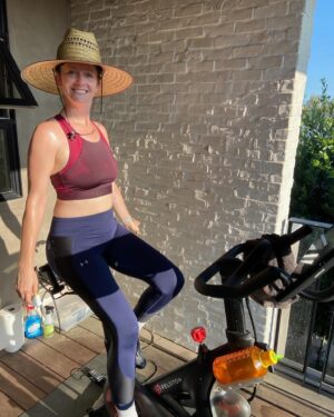 Judy Greer Instagram - I will Peloton in a hat, I will Peloton on a mat. I will Peloton in the sun, I will Peloton because it’s fun…