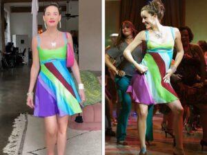 Judy Greer Instagram - And the dress that started it all… we hope this movie makes the halloween costume list for another 20 years

📸: Christa Allen, Sequins & Sales, Getty/NBC, Mimosas and Manhattan