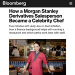 Judy Joo Instagram - Absolutely thrilled to be featured by Bloomberg, sharing my journey from Morgan Stanley's trading floor up till now. My transition hasn't been easy but it's a testament that it's never too late to chase your dreams. ✨ Swipe left to read the full article and share your thoughts. Remember, it only takes one step to start a new chapter. • • • • #chef #chefs #cook #cooking #cheflife #chefsofinstagram #foodart #foodblog #foodculture #ChefLife #CareerChange #JudyJoo #NeverGiveUp