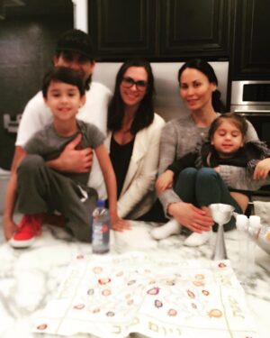 Jules Wainstein Instagram - Shabbat Shalom from our family to yours! 😘 #shabbatshalom even my new obsession @alkalifeten made Shabbat! #friendsthatarefamily #love #friends #grateful 💋🤘