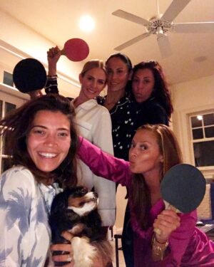 Jules Wainstein Instagram - MOMS NIGHT IN #pajamajammyjam #pingpongchampionships 😜