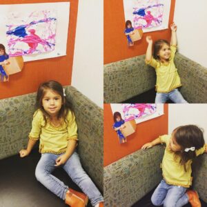 Jules Wainstein Instagram - Rio is an artiste! 🎨 painting made the wall at school! #artbaselherewecome #proudmom #metropolitanmuseumofart 😜