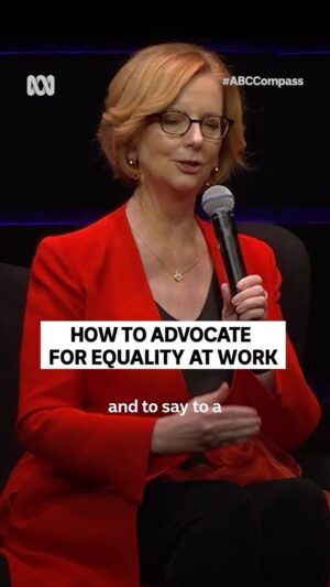 Julia Gillard Instagram - “That’s a strategy for change.” #ABCCompass

Stream now on ABC iview or Sunday 11am on ABC TV.

#JuliaGillard #GenderEquality #Workplace