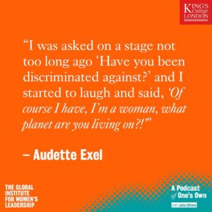 Julia Gillard Instagram - ICYMI my podcast with Audette Exel is out and it’s a fascinating and inspiring conversation.

Audette is a trailblazer who certainly doesn’t fit neatly into any box. A former skydiver with a love of Leonard Cohen, Audette combines the high-flying world of high finance and global humanitarian work, and has a profound impact on hundreds of thousands of people living in poverty around the world.

We talk about the Adara Group, founded by Audette, and Adara’s development arm helping women and children in extreme poverty in some of the most remote parts of the globe. This important work is funded by two corporations, also founded by Audette, that provide services to the corporate and financial world.
Listen to this episode and all others here/via link in my bio.

Listen to this episode and all others via link in my bio.

@adaragroup