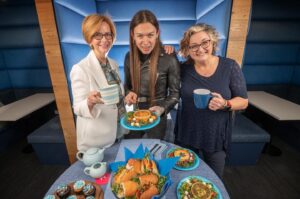 Julia Gillard Instagram - There’s something about the simple act of sharing food – the comfort, connection and conversation – that lends itself to open and honest discussions. And that’s exactly what we need when we talk about mental ill health.
 
I was thrilled to share a cuppa and a bite to eat with Masterchef legend Julie Goodwin and cooking sensation @nats_what_i_reckon as part of @beyondblueofficial Big Blue Table, a new event to start important conversations about mental health and raise funds for people impacted by anxiety, depression and suicide. 
 
From October 1 to 8, to mark the start of World Mental Health Month, we’re inviting you to host your own Big Blue Table – whether it’s by having a long lunch with colleagues, decking your whole kitchen out in blue, or having a picnic in the park with friends and family.
 
Every dollar raised will go towards keeping up with ever increasing demand for Beyond Blue’s support services, which have received record contacts over the past few challenging years. Big Blue Table provides a safe space to have life-changing conversations. To get access to your free conversation starters and host kit, register today. https://bigbluetable.com.au/
