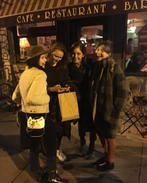 Julia Goldani Telles Instagram - 3/4 of us are about to see 1/4 of us STAR IN THE NEW @halloweenmovie!!💕@andimatichak, I can’t wait to see u & Michael kiss on the big screen! (That’s what this is about, right?)