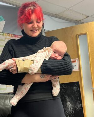 Julia Hamer-Bevis Instagram - Just look at how perfect  my great granddaughter Florence is 🖤🖤
