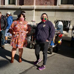 Julia Jones Instagram - Last fall, I got to go to work on a safe set and laugh all day with warm geniuses. #RutherfordFalls is a groundbreaking show from @sierraornelas @edhelms and Mike Schur that is equally important and hilarious. Native representation on both sides of the camera is unprecedented - not only is Sierra (Navajo/Mexican American) the show runner, but half of the writers room is also Indigenous. It’s out today on @peacocktv. So grateful and proud to be a tiny part of this epic new comedy.