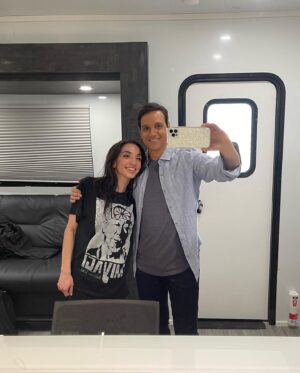 Julia Macchio Instagram - Before I started/After I wrapped with the best dad in the world! (Pat was there with us too ❤️)
