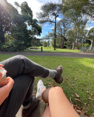 Julia Stone Instagram - Some cute things in no particular order 

1. Shoot with @ashleapenfold with my 🍊 @coach fanny pack  #coachaustralia 
2. Sydney 
3. Flying back home #hobart
4. ☕️ ❤️ 
5. Mushroom growing on mums front lawn
6. Ayla post op. Off her head… She stood like that for about half an hour without moving. (She’s doing great btw) 
7. Lil prezzie from @rosalindloisbury 
8. Strawberries 🍓 winter brekky
9.  Strawberries 🍓 winter socks 
10. @thegameofbirds  @stickyricewithlarbisnice ceramic bowl, new toothbrush and prezzie from @jarradseng