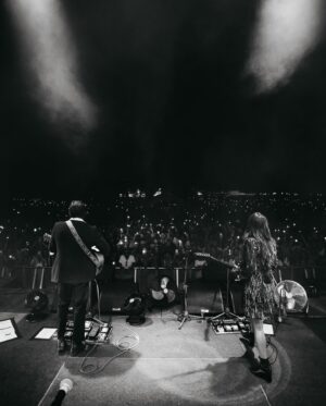 Julia Stone Instagram - 1. Cuppa with @angusstone_ 
2. 2 fave jewellery designers on 2 fave fingers @sarahgardnerjewellery and @cleopatrasbling 
3. Ratios are off 
4. Above WA 
5. Freo 🎺 
6. Freo, feeling all the magic 
7. Back to St Kilda. Sunset and Vikings… timed randomly with this perfect line “to think they thought it was a blessing from the gods” 
8. Before taking make up off 🫠
9. Road trip socks
10. And home. The one who has ultimate control