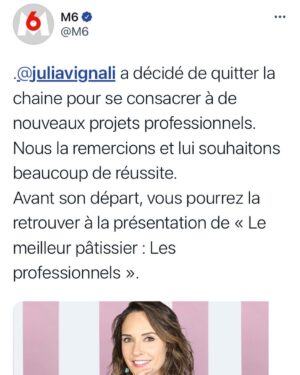 Julia Vignali Instagram - Et bien voilà la fin d’une belle histoire! Merci à tous y avoir participé 😘 @m6officiel @bbcfrance @fremantlefrance @kitchenfactoryprod @lmp_m6 @admirateurfr @cyril_lignac @lacuisinedemercotte Vous allez me manquer!❤️